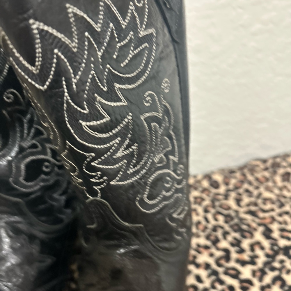 Gorgeous Lucchese  Ostrich leather and embroidered boots  size 81/2 unworn - Picture 11 of 15
